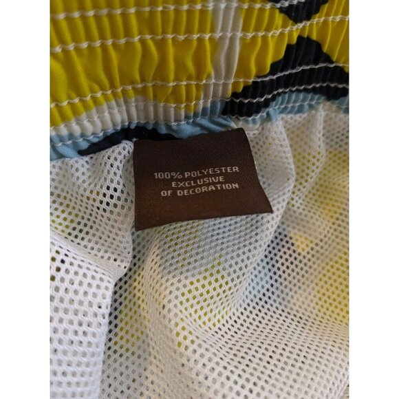 Tailorbyrd Mens Size 48 NEW Board Swim Shorts Yellow Black Geometric Big Tall - Picture 6 of 7